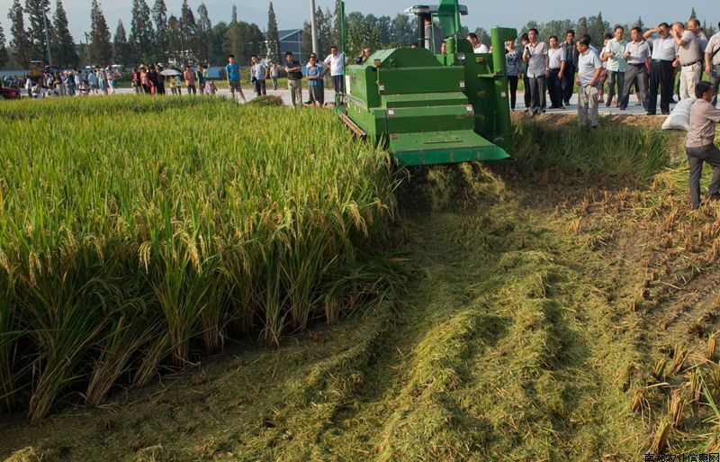 水稻收割稻草粉碎作业机